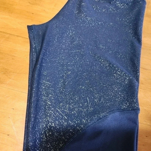 Nike Mesh Power Victory Tight Midnight Blue Sparkle Small Dri-fit High R… - Picture 3 of 6